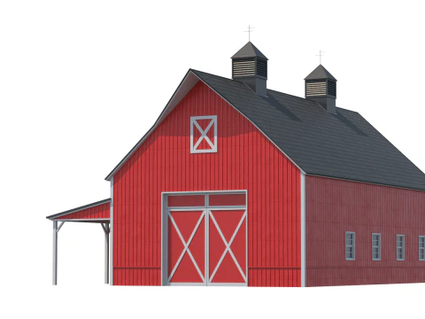 Red Barn 3D Model