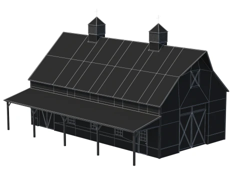 Red Barn 3D Model