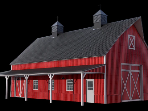 Red Barn 3D Model