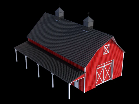 Red Barn 3D Model