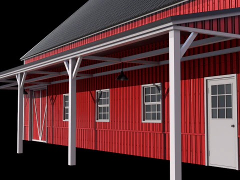 Red Barn 3D Model