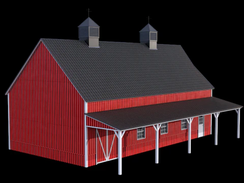 Red Barn 3D Model
