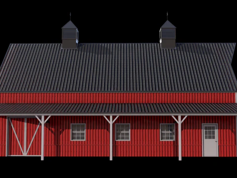 Red Barn 3D Model