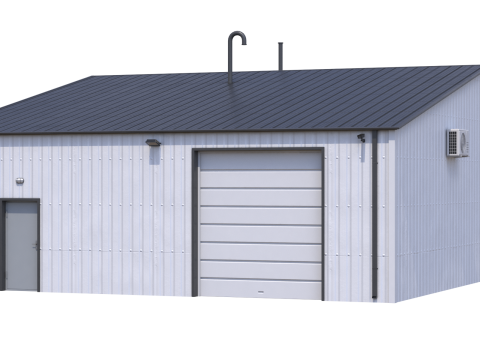 Industrial Building 11 Model 3D
