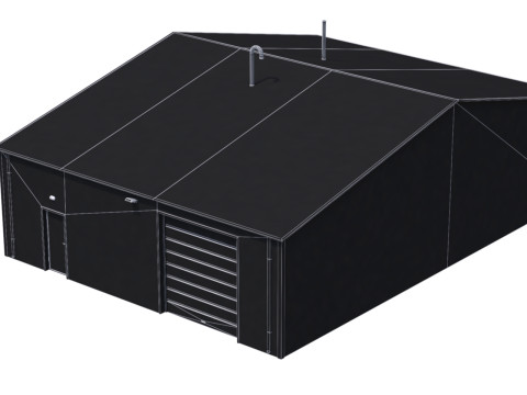 Industrial Building 11 Green Modelo 3D