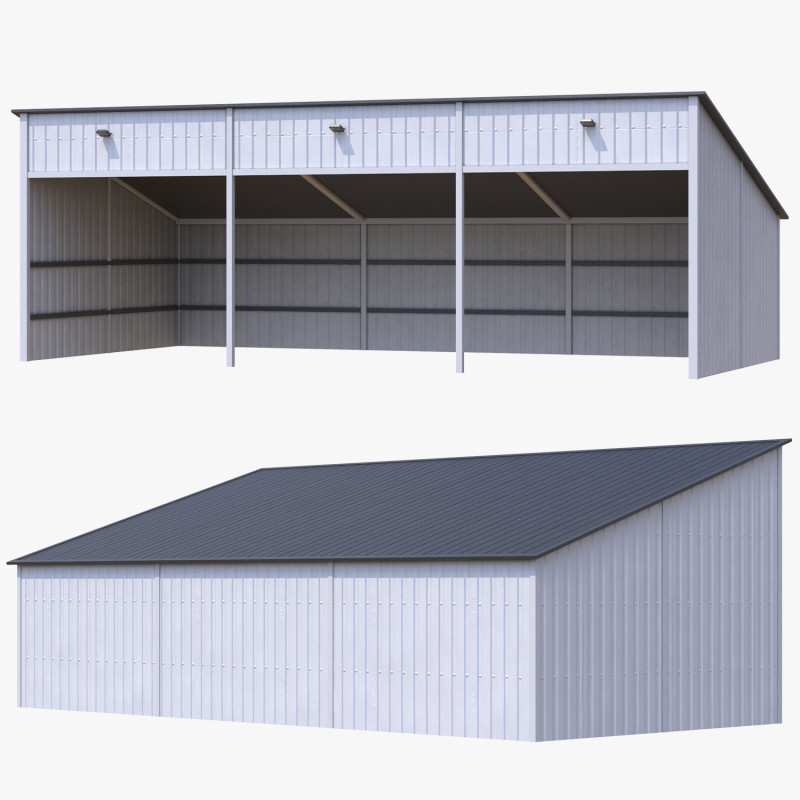 Silage Clamp 12 3D Model .c4d .max .obj .3ds .fbx .stl .blend