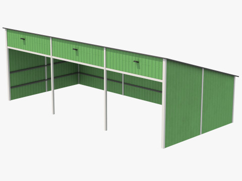 Silage Clamp 12 Green 3D Model