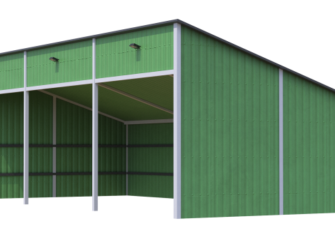 Silage Clamp 12 Green 3D 模型