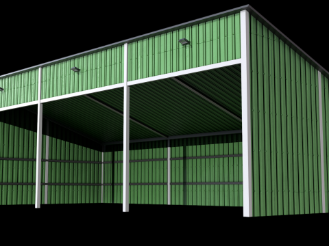 Silage Clamp 12 Green 3D 模型