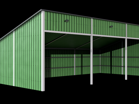 Silage Clamp 12 Green 3D 模型
