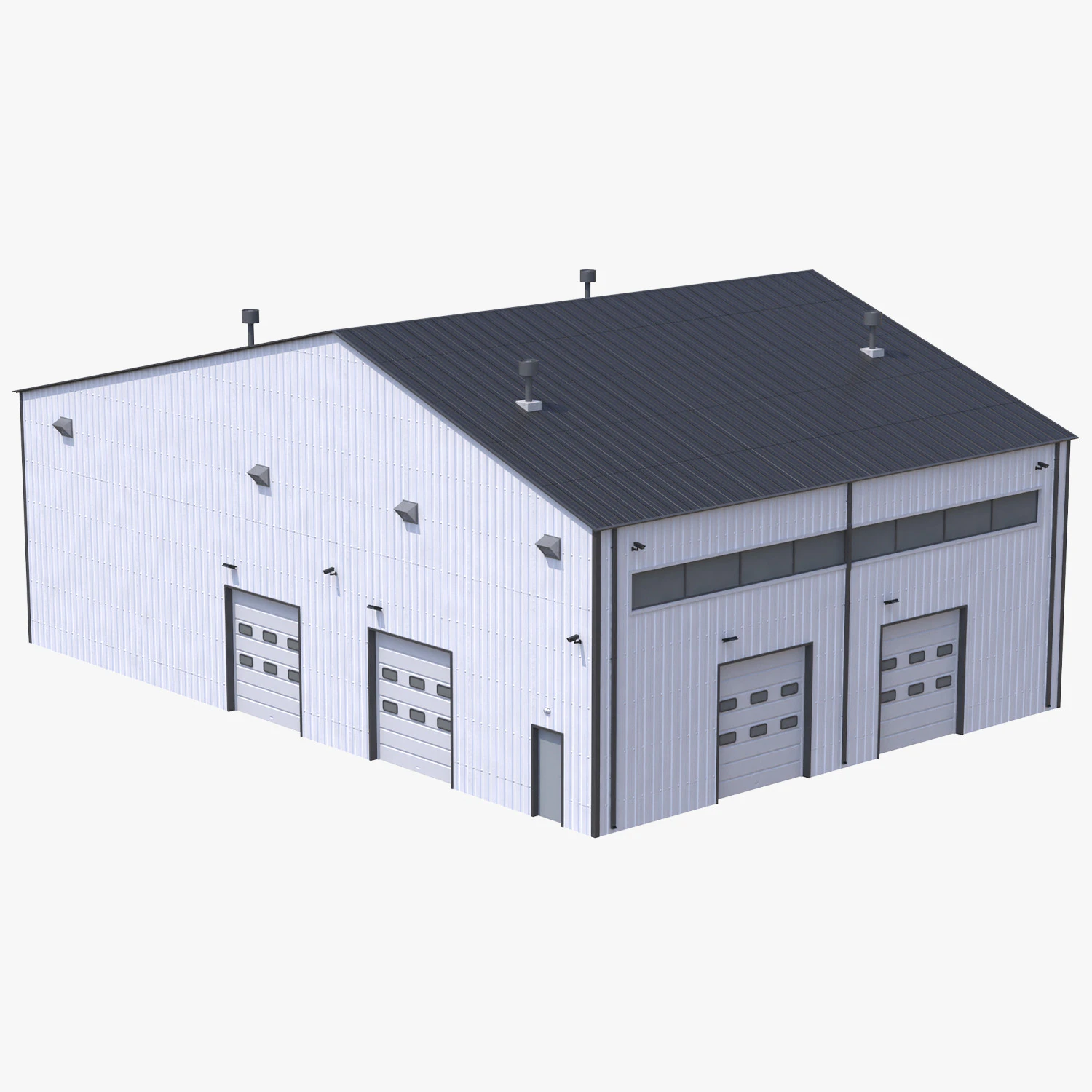 Industrial Building 13 3D Model .c4d .max .obj .3ds .fbx .stl .blend 