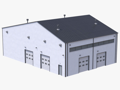 Industrial Building 13 3D Model