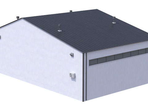 Industrial Building 13 3D Model