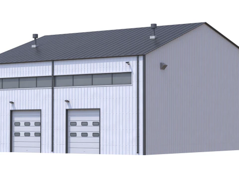 Industrial Building 13 3D Model