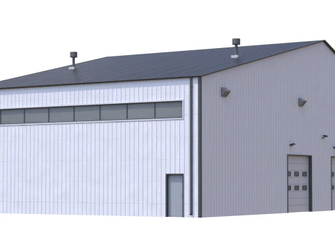 Industrial Building 13 3D Model