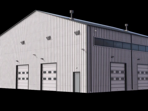 Industrial Building 13 3D Model