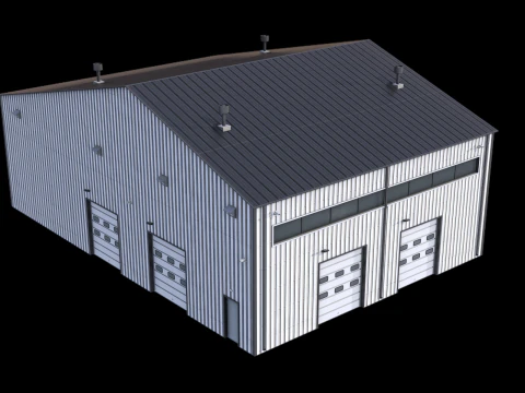 Industrial Building 13 3D Model