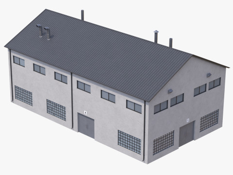Industrial Building 14 Model 3D