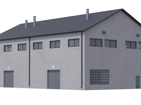 Industrial Building 14 Modelo 3D