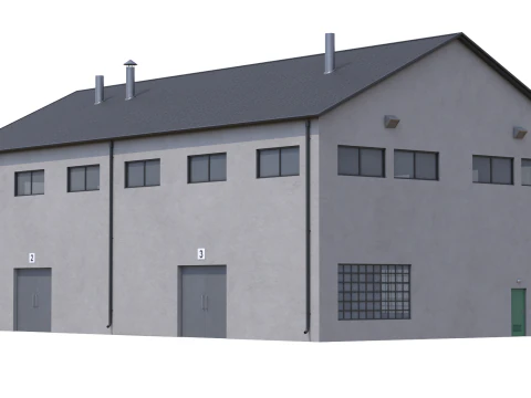 Industrial Building 14 3D Model