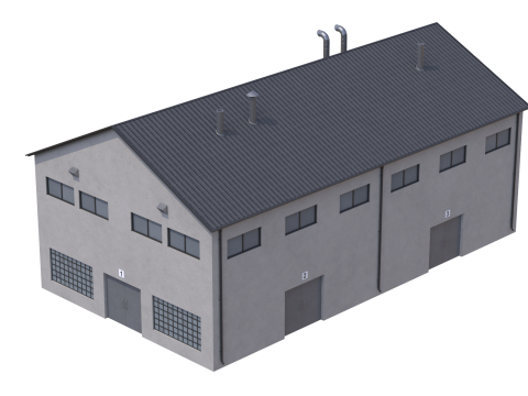 Industrial Building 14 Modelo 3D