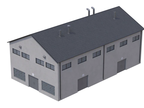 Industrial Building 14 3D Model