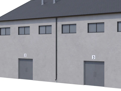Industrial Building 14 3D Model