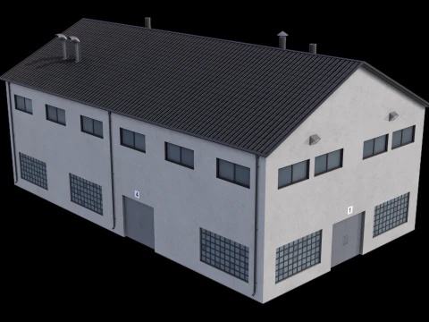 Industrial Building 14 3D Model