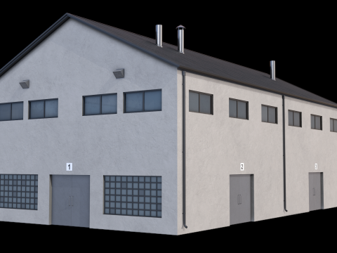 Industrial Building 14 Modelo 3D