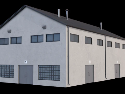 Industrial Building 14 3D Model