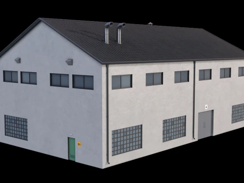 Industrial Building 14 3D Model
