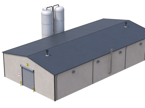 Industrial Building 6 3D Модель