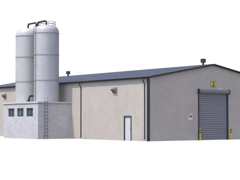 Industrial Building 6 3D Модель