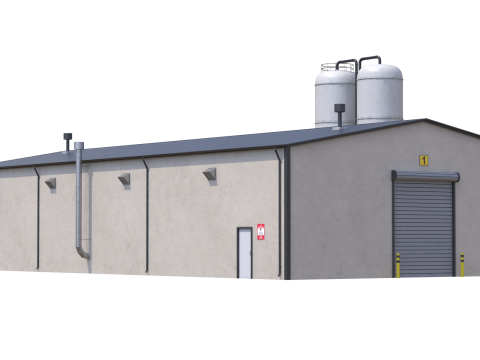 Industrial Building 6 3D Модель