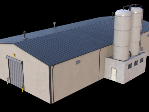 Industrial Building 6 3D Model