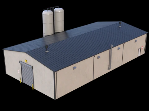 Industrial Building 6 3D Model