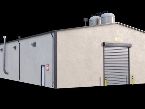 Industrial Building 6 3D Модель