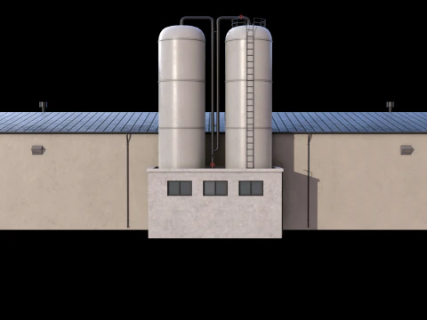 Industrial Building 6 3D Model