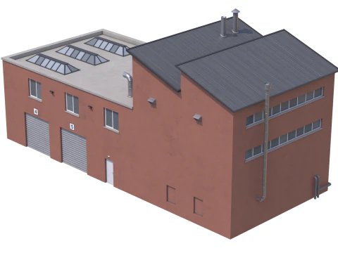 Производственное здание 15 3D Модель