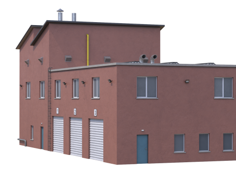 Industrial Building 15 3D मॉडल