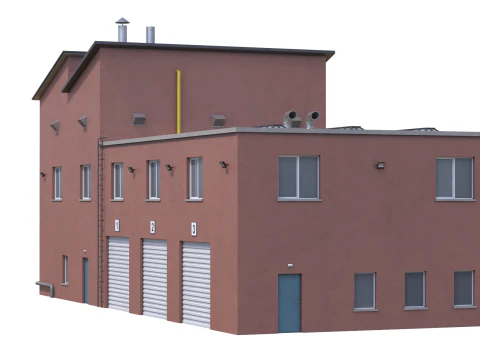 Производственное здание 15 3D Модель