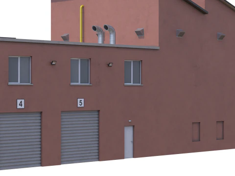 Производственное здание 15 3D Модель