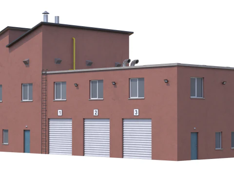 Производственное здание 15 3D Модель