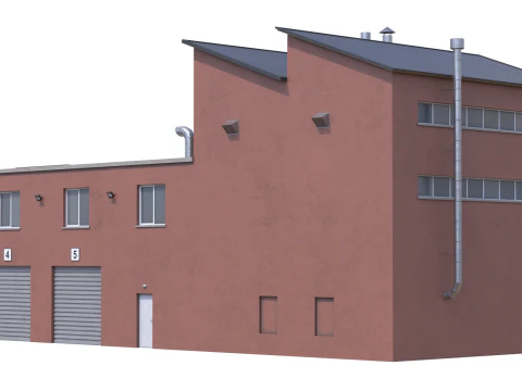 Производственное здание 15 3D Модель