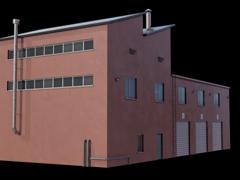 Производственное здание 15 3D Модель