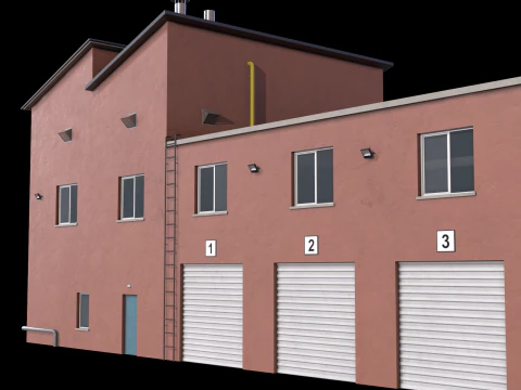 Производственное здание 15 3D Модель