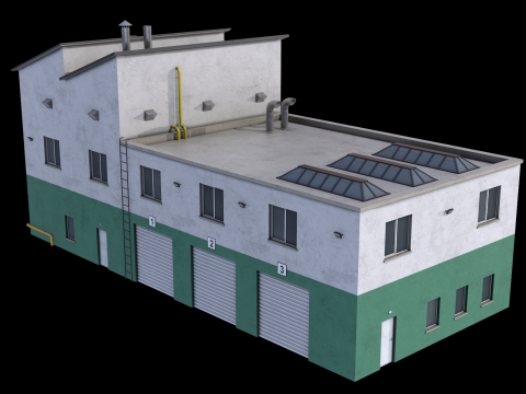 Apartment Building 15 3D Model