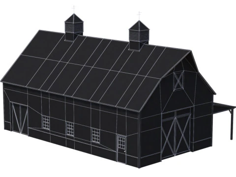 Green Industrial Building 10 3D Model