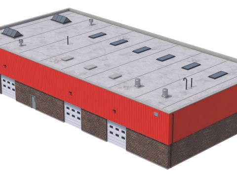Industrial Building 16 3D Model