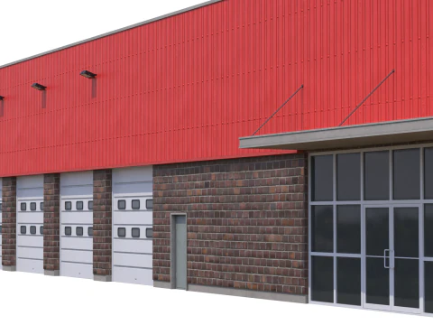 Industrial Building 16 3D Model